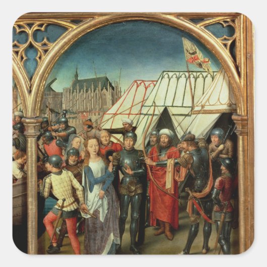 Sticker Carré Le Reliquaire de St. Ursula, 1489 (Devant)