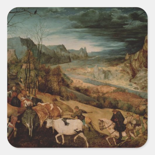 Sticker Carré Le retour du troupeau 1565 (Devant)