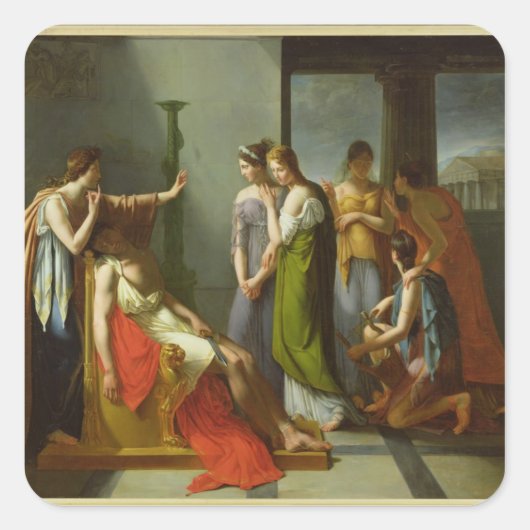 Sticker Carré Le rêve d'Oreste (Devant)