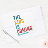 Sticker Carré Le ROI arrive - Apocalypse 17:14 Christian (Enveloppe)