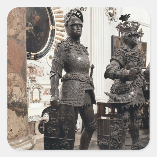 Sticker Carré Le roi Arthur, statue du tombeau de Maximilian (Devant)