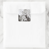 Sticker Carré Le roi David Jouer le Lyre (Sac)