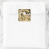 Sticker Carré "Le roi de la grenouille" par Erich Schutz (Sac)