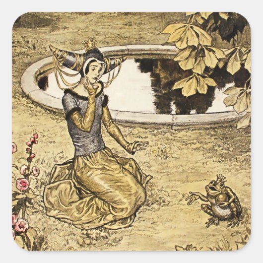 Sticker Carré "Le roi de la grenouille" par Erich Schutz (Devant)