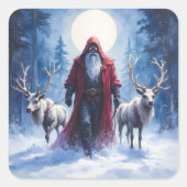 Sticker Carré Le roi de l'hiver arrive. (Devant)