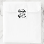 Sticker Carré Le Roi Du Grill (Sac)