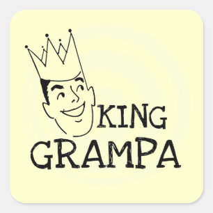 Sticker Carré Le Roi Grampa T-shirts et cadeaux