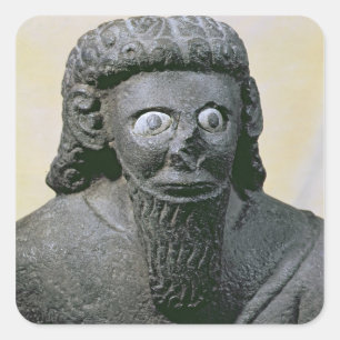 Sticker Carré Le roi Hadad, du palais de Tell-Halaf, Syrie