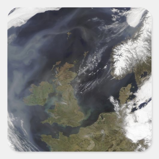 Sticker Carré Le Royaume-Uni et la République d'Irlande (Devant)