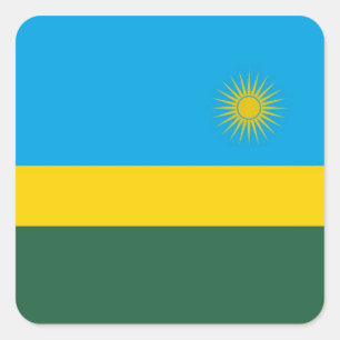 STICKER CARRÉ LE RWANDA