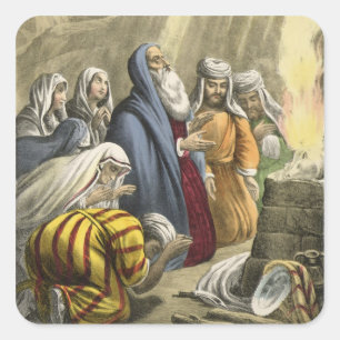 Sticker Carré Le sacrifice de Noé pour quitter l'Arche, d'une bi
