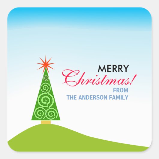 Sticker Carré Le Sapin (Devant)