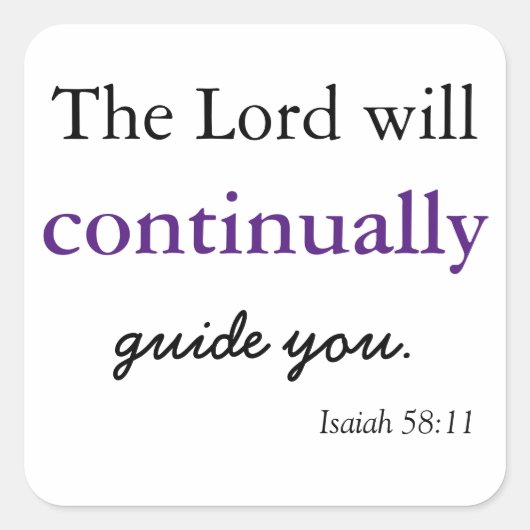 Sticker Carré Le Seigneur sera avec toi (Devant)