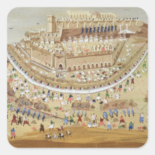 Sticker Carré Le siège d'Athènes en 1827, de l'imagé salut