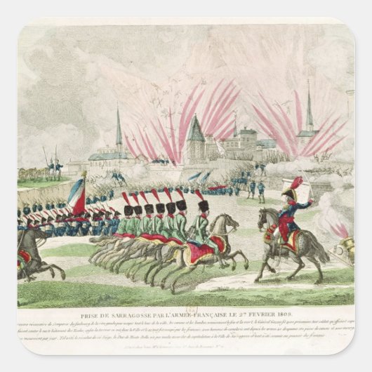 Sticker Carré Le siège de Saragosse (Devant)