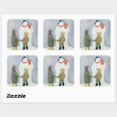 Sticker Carré Le Snowman (Feuille)