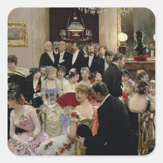 Sticker Carré Le Soiree, c.1880 (Devant)