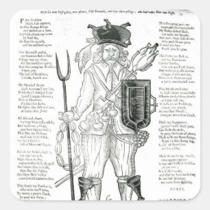 Sticker Carré Le soldat anglais irlandais, avec une nouvelle dis