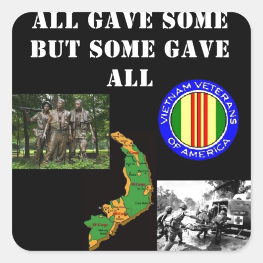 Sticker Carré Le souvenir du Vietnam (Devant)