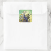 Sticker Carré Le Spinner par Vincent van Gogh (Sac)