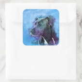 Sticker Carré Le Staffordshire Terrier américain - Amstaff (Sac)