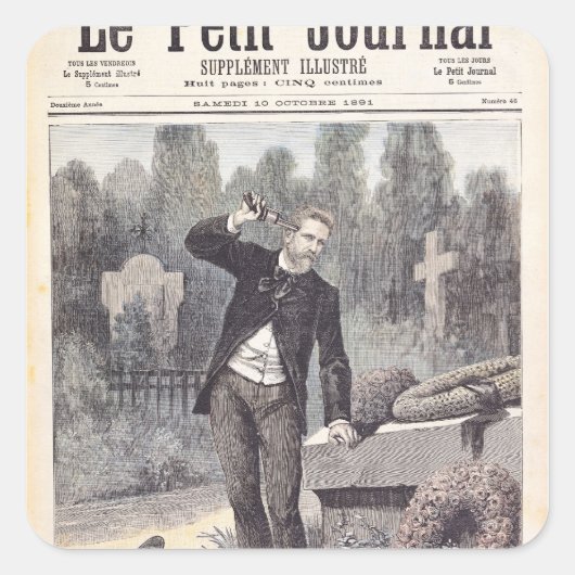 Sticker Carré Le suicide du général Georges Ernest (Devant)