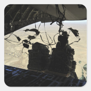 Sticker Carré Le système de livraison de récipient empaquette 