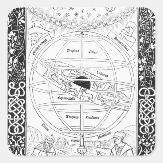 Sticker Carré Le système de Ptolémée (Devant)