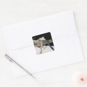 Sticker Carré Le système robotique Dextre construit au Canada (Enveloppe)