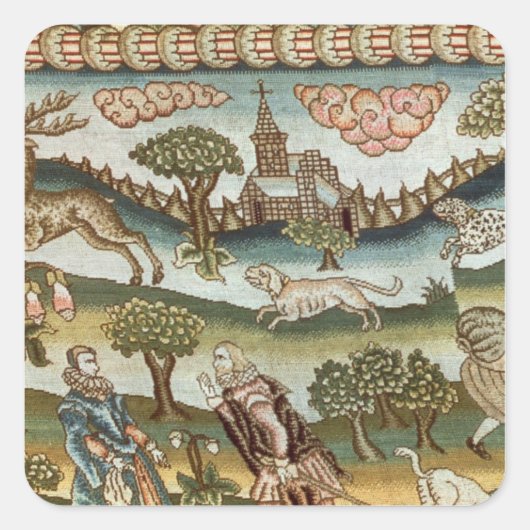 Sticker Carré Le tapis de table Bradford (Devant)