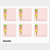 Sticker Carré Le Tennis Est Cool (Feuille)