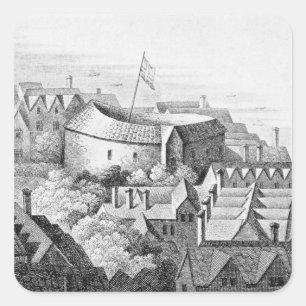 Sticker Carré Le Théâtre du Premier Globe ou le Théâtre Rose