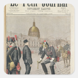 Sticker Carré Le traître la dégradation d'Alfred Dreyfus