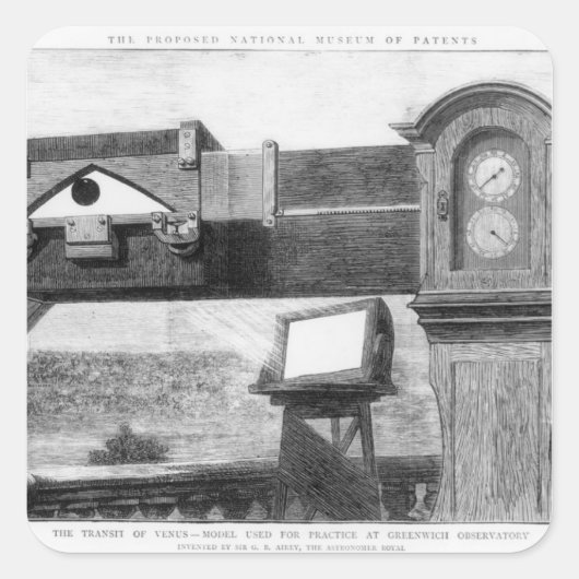Sticker Carré Le transit de Vénus (Devant)