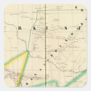 Sticker Carré Le Turkménistan Asie 54