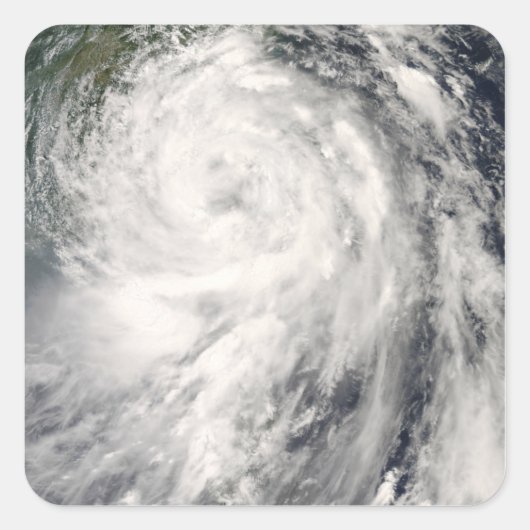 Sticker Carré Le typhon Fung-wong (Devant)