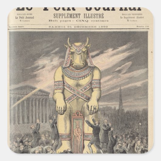 Sticker Carré Le veau d'or (Devant)