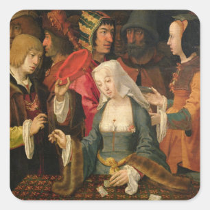 Sticker Carré Le vendeur de Fortune