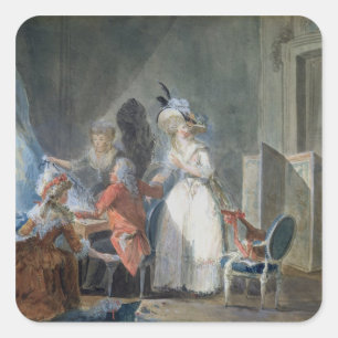 Sticker Carré Le vendeur de mode