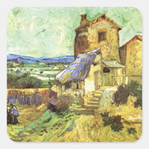 Sticker Carré Le Vieux Moulin par Vincent van Gogh