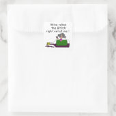 Sticker Carré Le Vin M'A Mélangé (Sac)