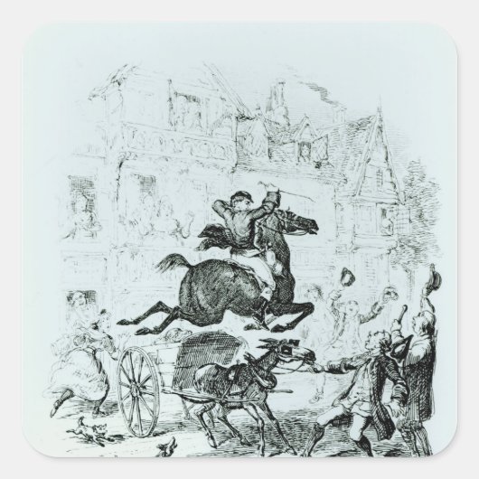 Sticker Carré Le vol de Turpin par Edmonton (Devant)