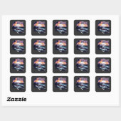 Sticker Carré Le Voyage Plage (Feuille)