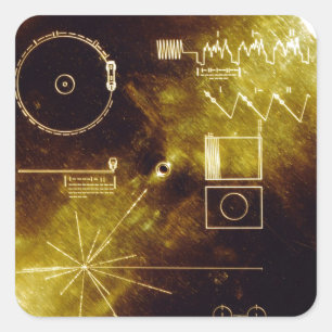 Sticker Carré Le Voyager Golden Record