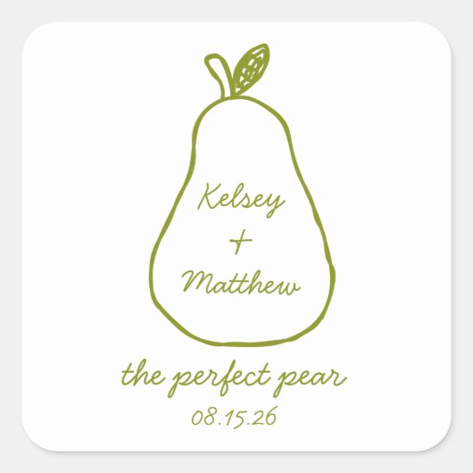 Sticker Carré Le Wedding shower Whimsical Chic (Devant)