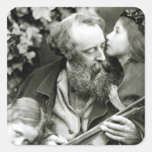 Sticker Carré Le Whisper du Rose (Devant)