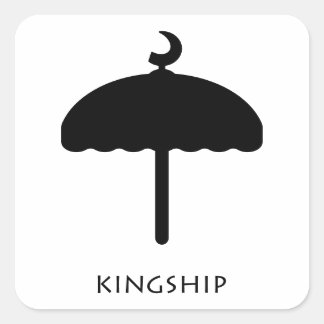 Sticker Carré Leadership ( Ohene Kyinie ) Symbole Adinkra Sticke