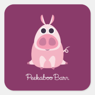 Sticker Carré Leary le cochon