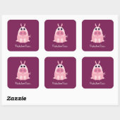Sticker Carré Leary le cochon (Feuille)