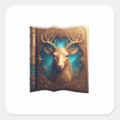 Sticker Carré Leather Bound Copy Of A Deer Hunting Guide (Devant)